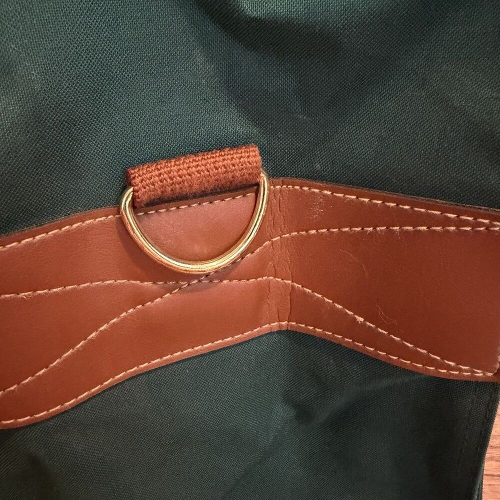 Vintage 90s Polo Ralph Lauren Green Canvas Travel Duffel Bag 24” Large Duffle - Picture 9 of 11